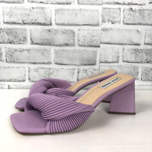 Steve Madden | Shoes | Steve Madden Evela Sandal Purple Square Toe Sz |  Poshmark